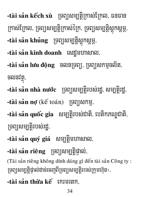 Từ điển Việt Khmer