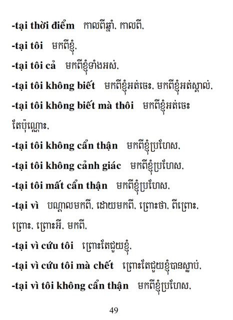 Từ điển Việt Khmer