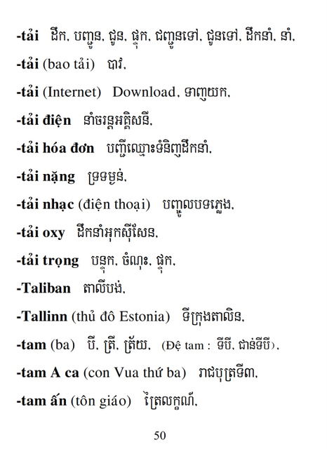 Từ điển Việt Khmer