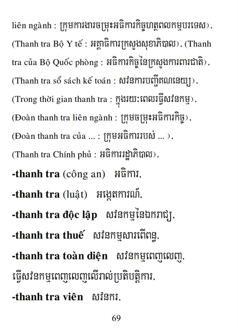 Từ điển Việt Khmer