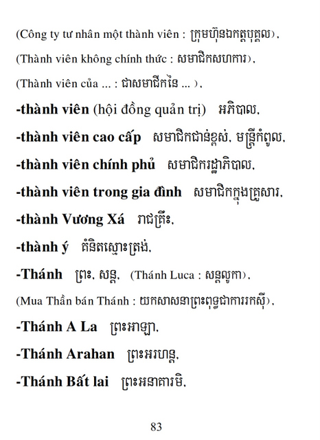 Từ điển Việt Khmer