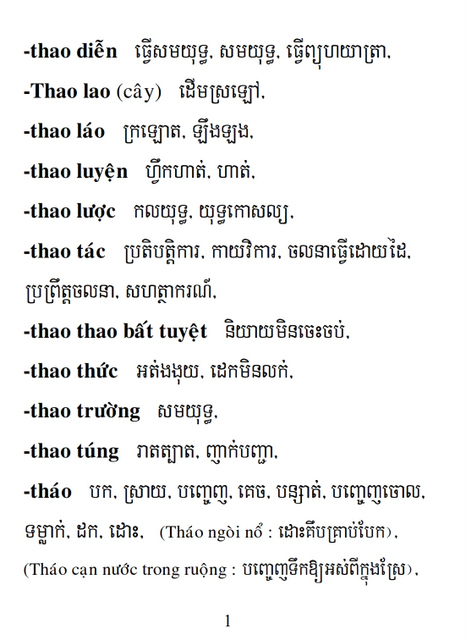 Từ điển Việt Khmer