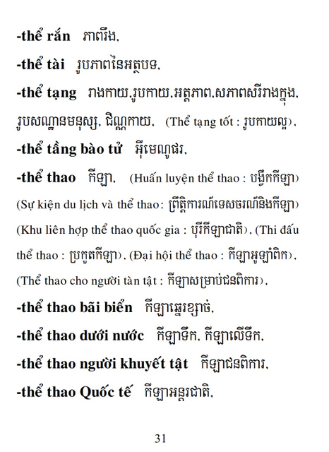 Từ điển Việt Khmer