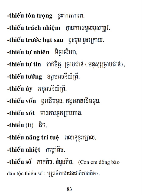 Từ điển Việt Khmer