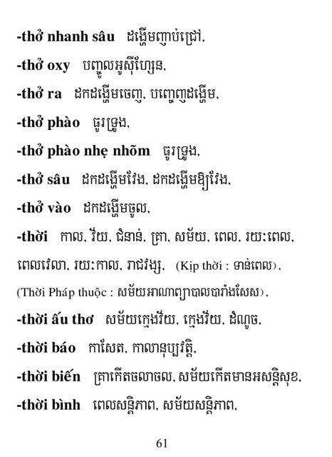 Từ điển Việt Khmer