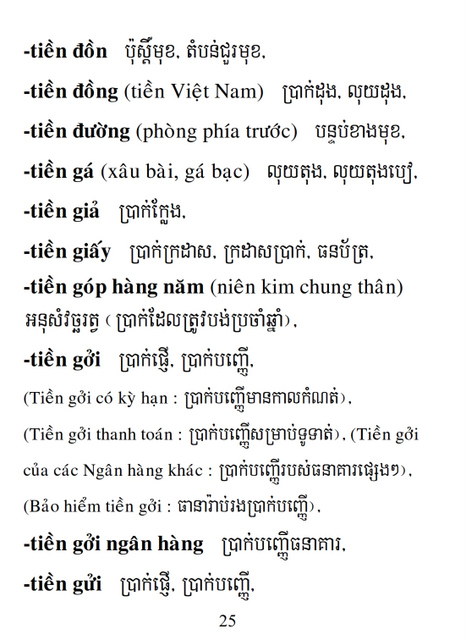 Từ điển Việt Khmer