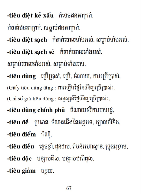 Từ điển Việt Khmer