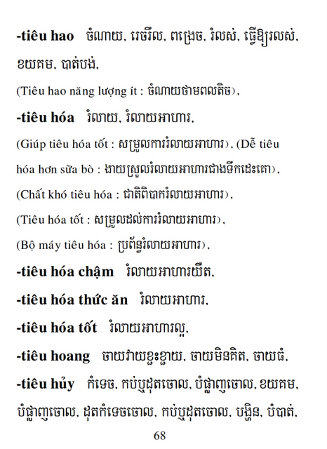 Từ điển Việt Khmer