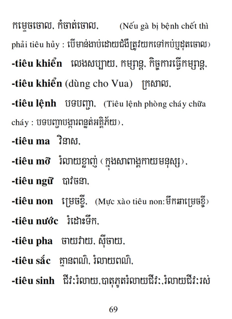 Từ điển Việt Khmer