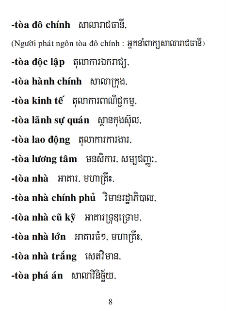 Từ điển Việt Khmer