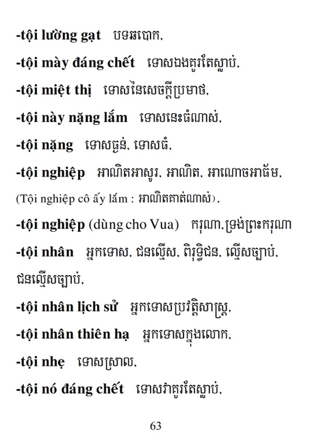 Từ điển Việt Khmer