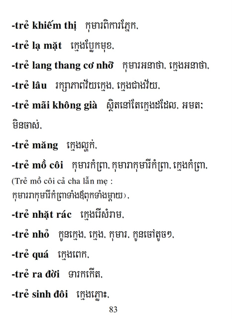 Từ điển Việt Khmer