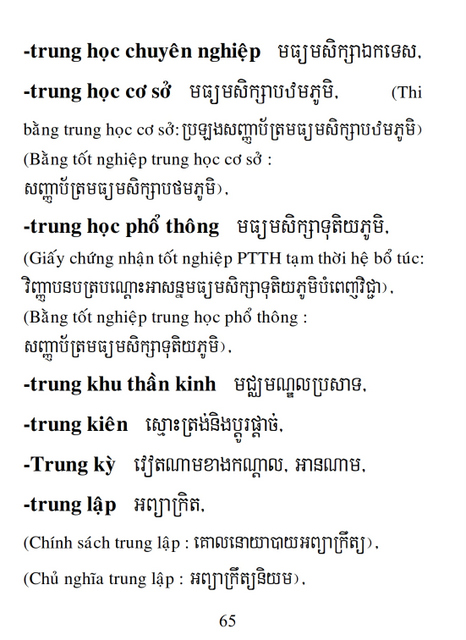 Từ điển Việt Khmer