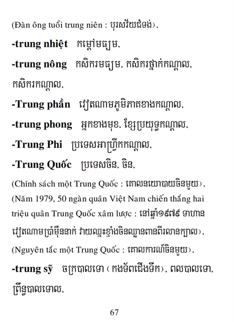 Từ điển Việt Khmer