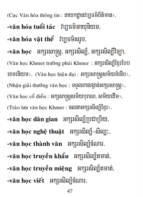 Từ điển Việt Khmer