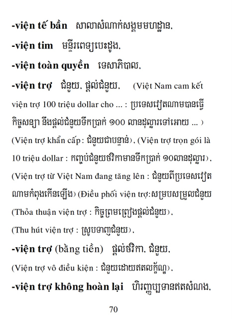 Từ điển Việt Khmer