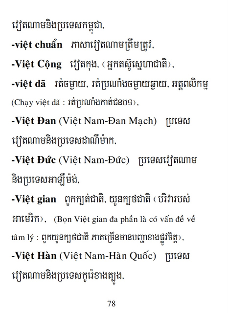 Từ điển Việt Khmer