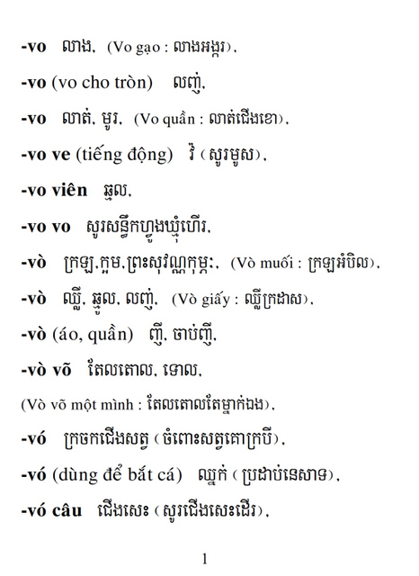 Từ điển Việt Khmer