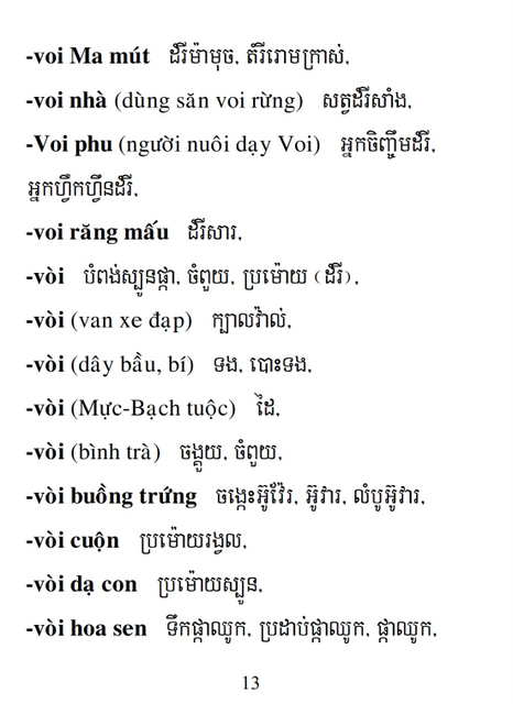 Từ điển Việt Khmer