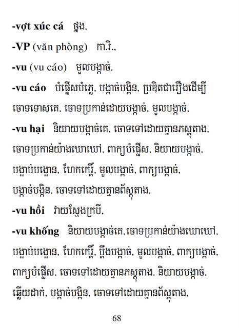 Từ điển Việt Khmer