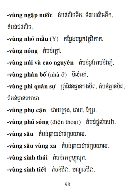 Từ điển Việt Khmer