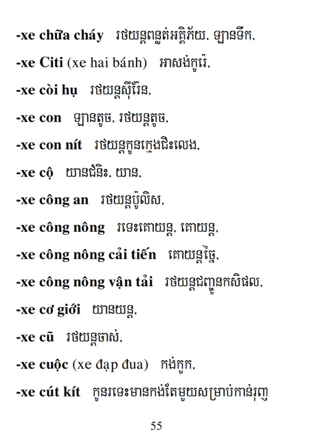 Từ điển Việt Khmer