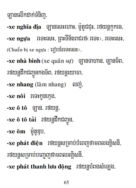 Từ điển Việt Khmer