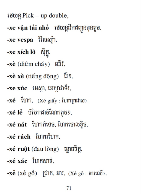 Từ điển Việt Khmer