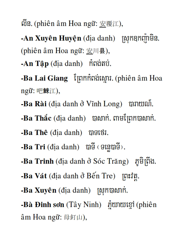 Từ điển Việt Khmer