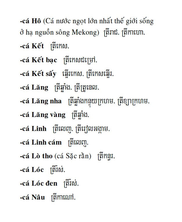 Từ điển Việt Khmer