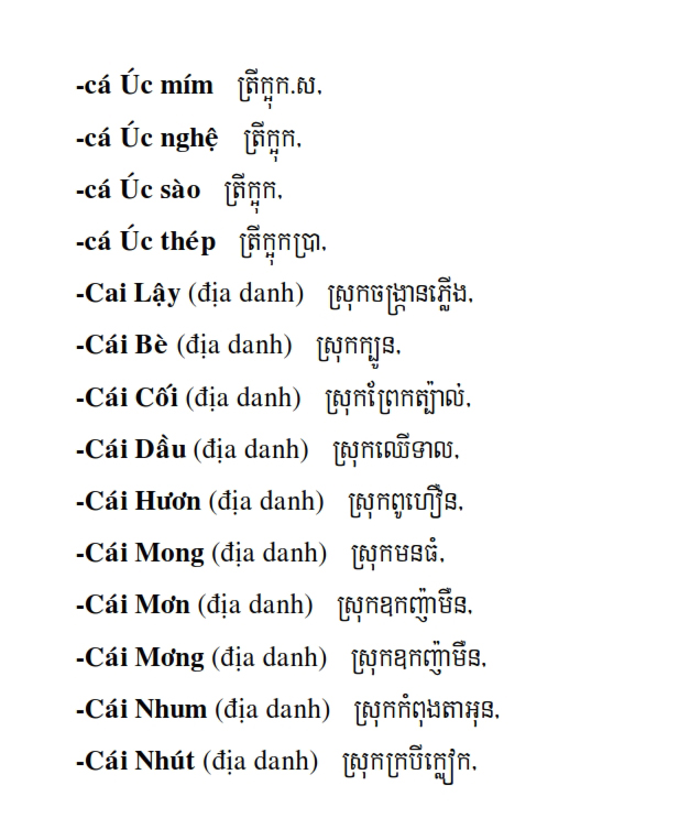 Từ điển Việt Khmer