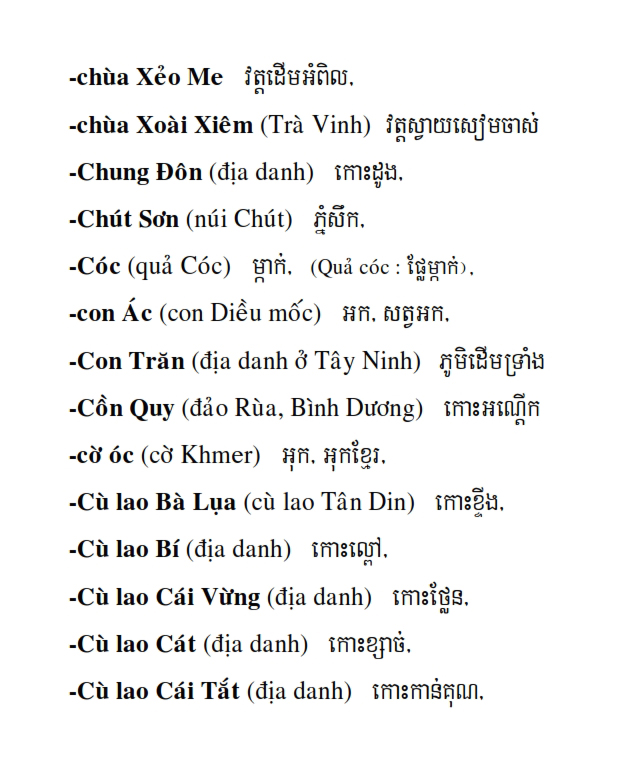 Từ điển Việt Khmer