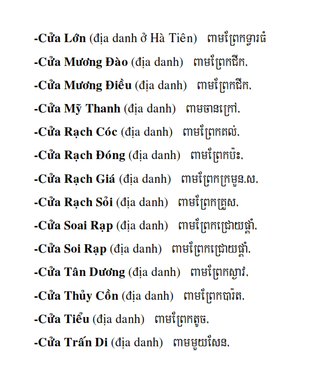 Từ điển Việt Khmer