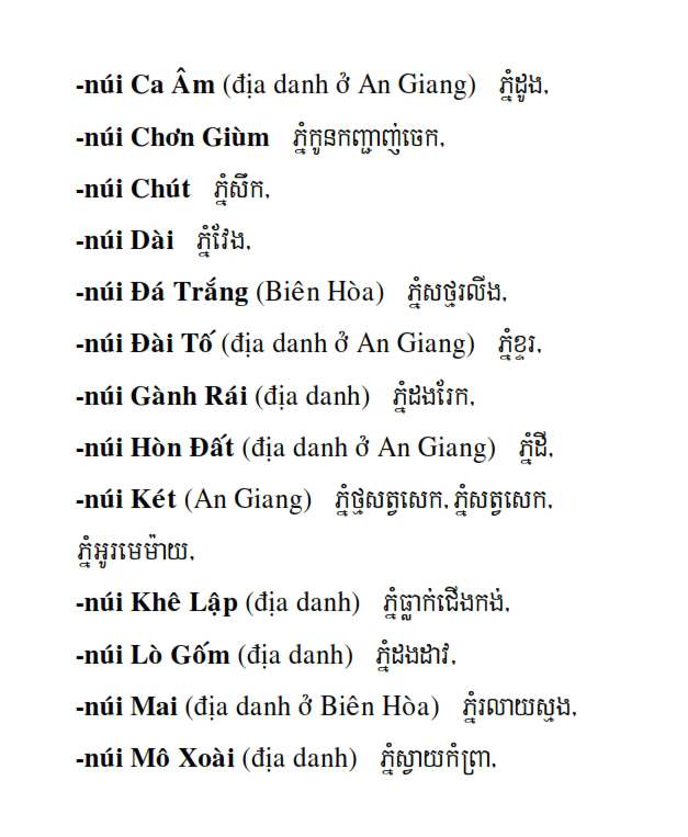 Từ điển Việt Khmer