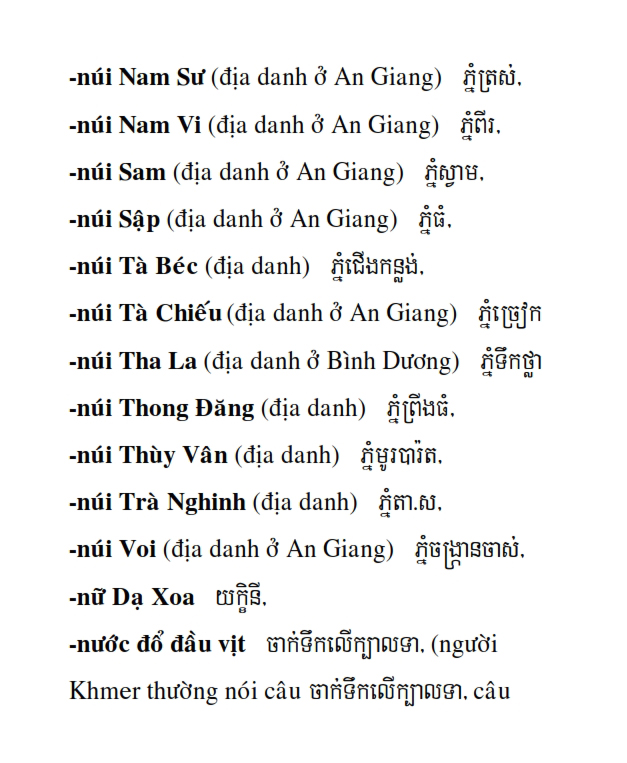 Từ điển Việt Khmer