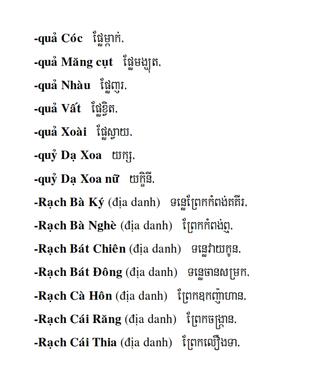 Từ điển Việt Khmer