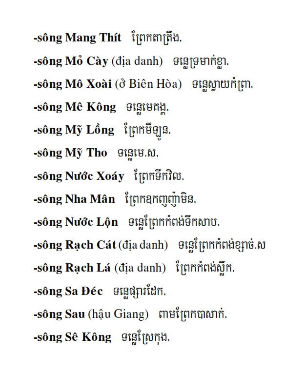 Từ điển Việt Khmer