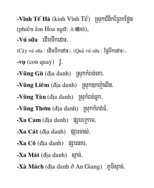 Từ điển Việt Khmer